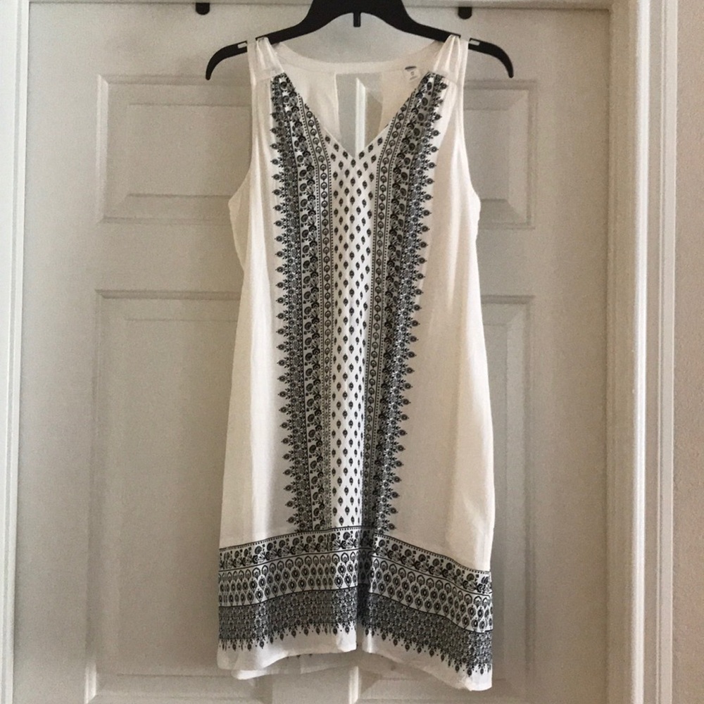 White and black dress